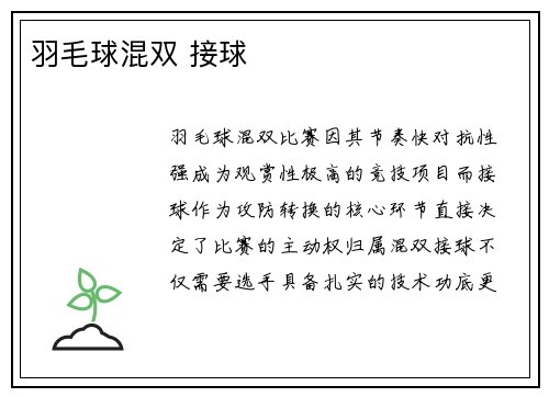 羽毛球混双 接球